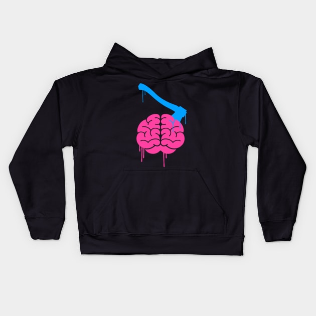 Axe Brain Kids Hoodie by Brain Drip Inc